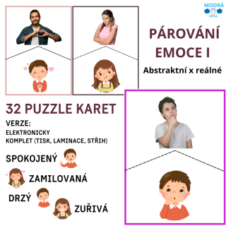 Párování emoce I - abstraktní vs. reálné